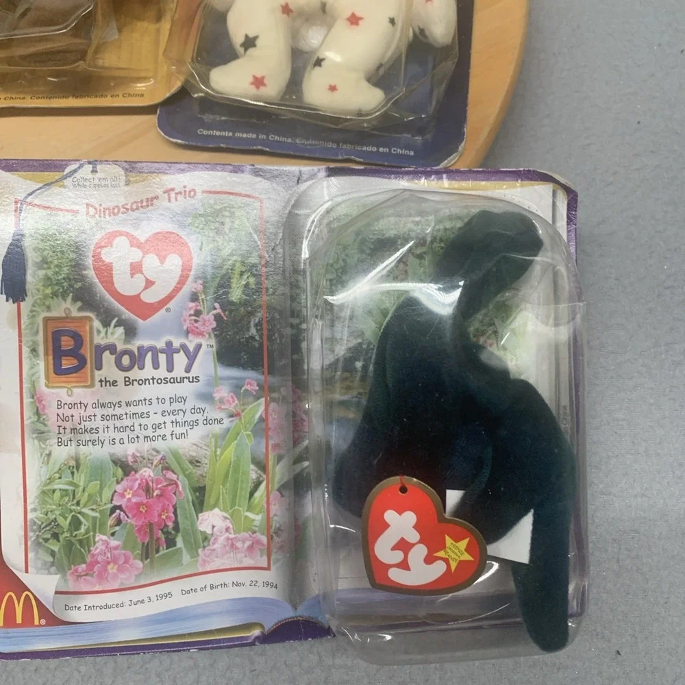 McDonalds TY Beanie Babies Lot of 5-Bronty Erin Glory Peanut Britannia Sealed